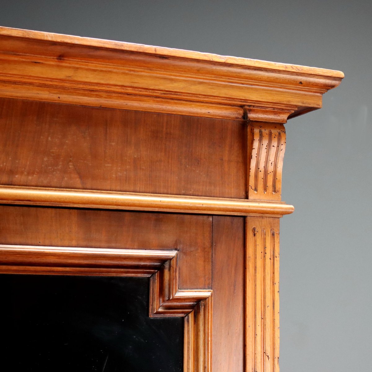 Credenza in Noce con Alzata a Vetro Italia Fine XIX Secolo-photo-6