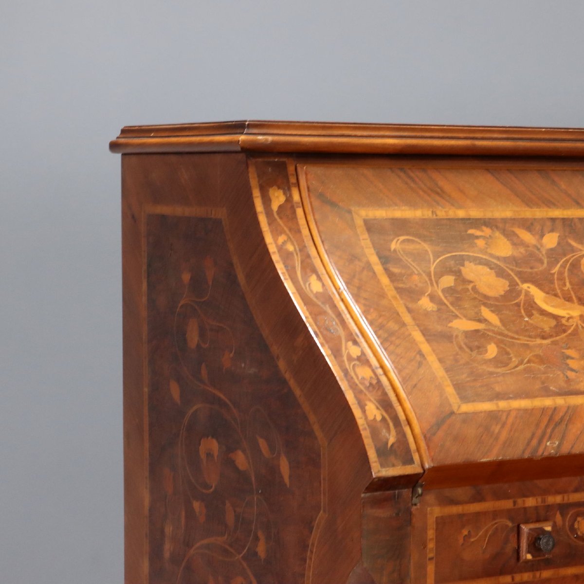 Ribalta Olandese in Stile con Intarsi Floreali Olanda XX Secolo-photo-1
