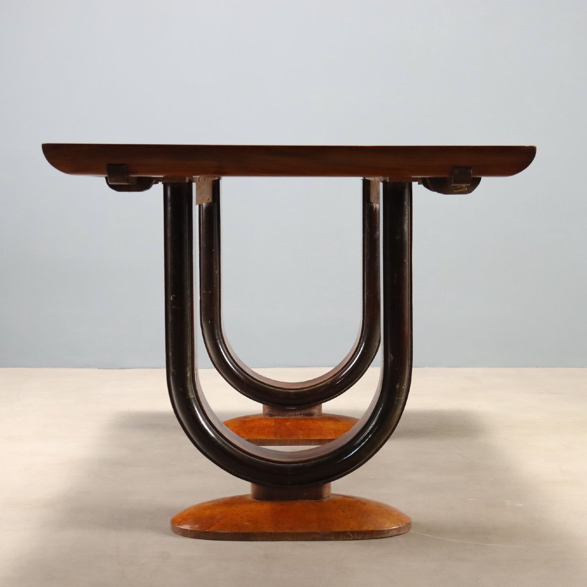 Tavolo Art Decò in Palissandro e Radica di Tuia Italia Secondo Quarto XX Secolo-photo-6