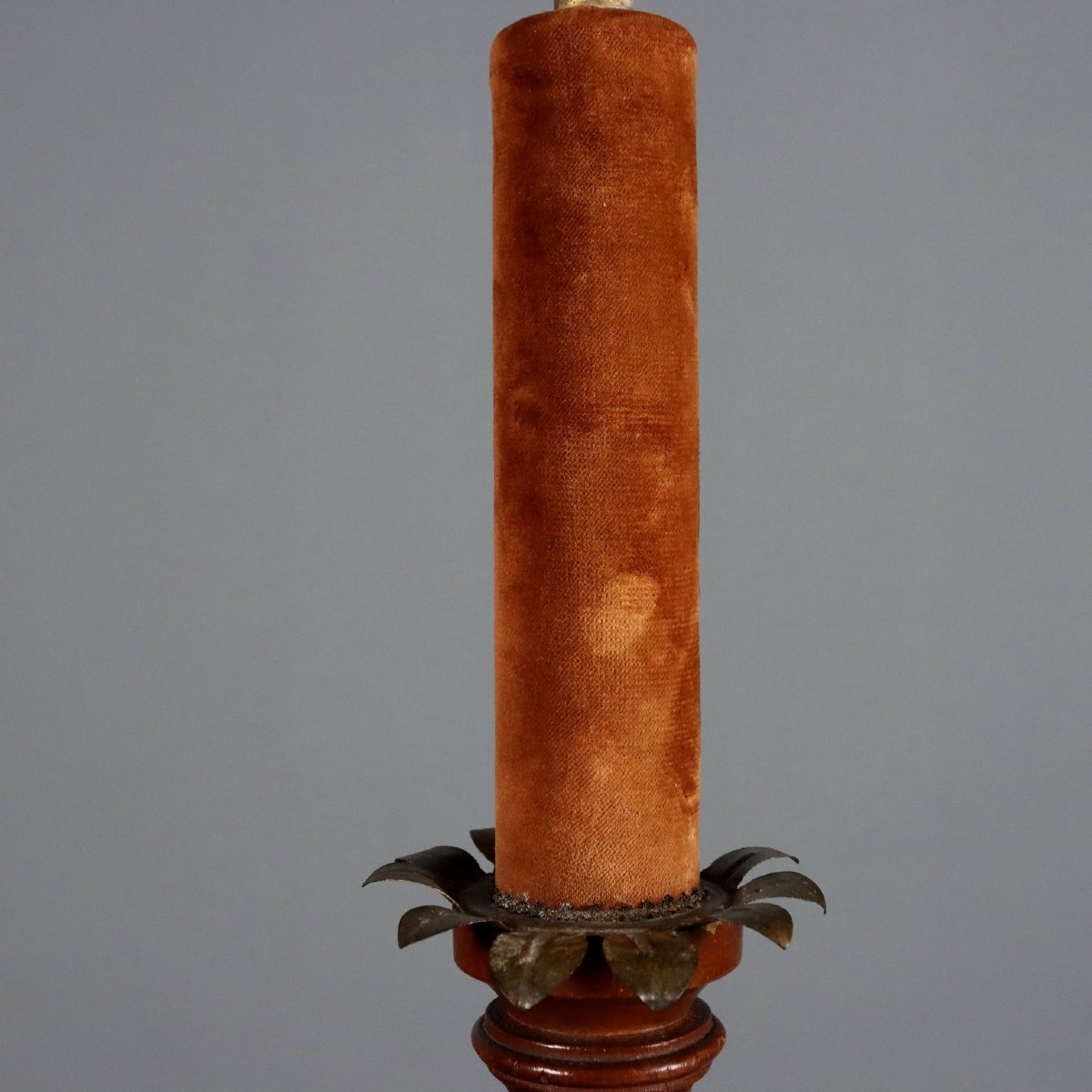Lampada da Terra con Putto in Legno - Italia XIX Secolo-photo-1