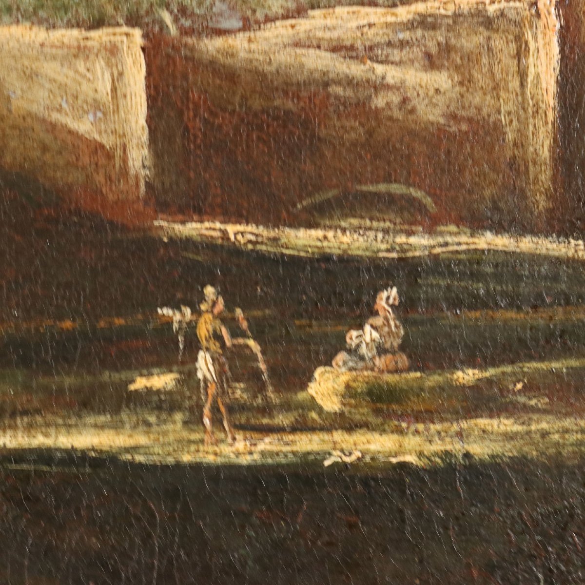 Dipinto attribuito a Antonio Francesco Peruzzini Paesaggio con Figure-photo-4