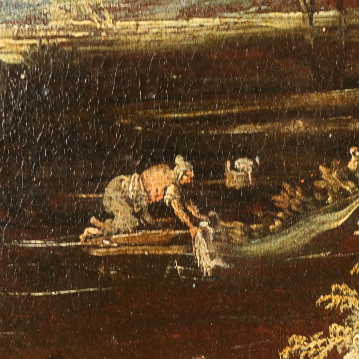 Dipinto attribuito a Antonio Francesco Peruzzini Paesaggio con Figure-photo-2