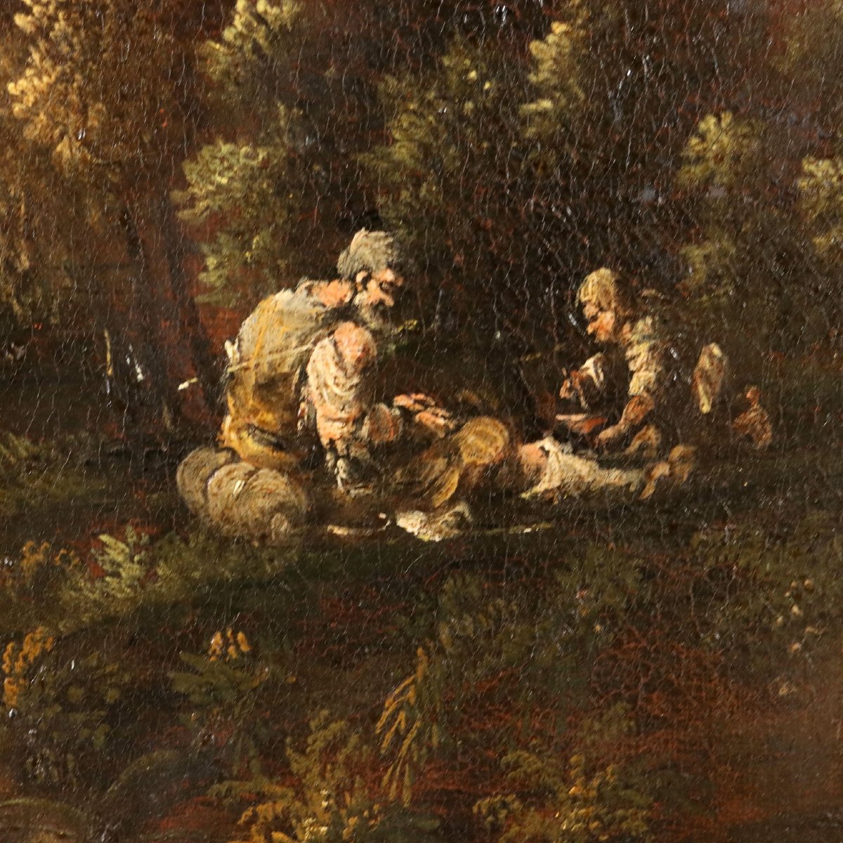Dipinto attribuito a Antonio Francesco Peruzzini Paesaggio con Figure-photo-5