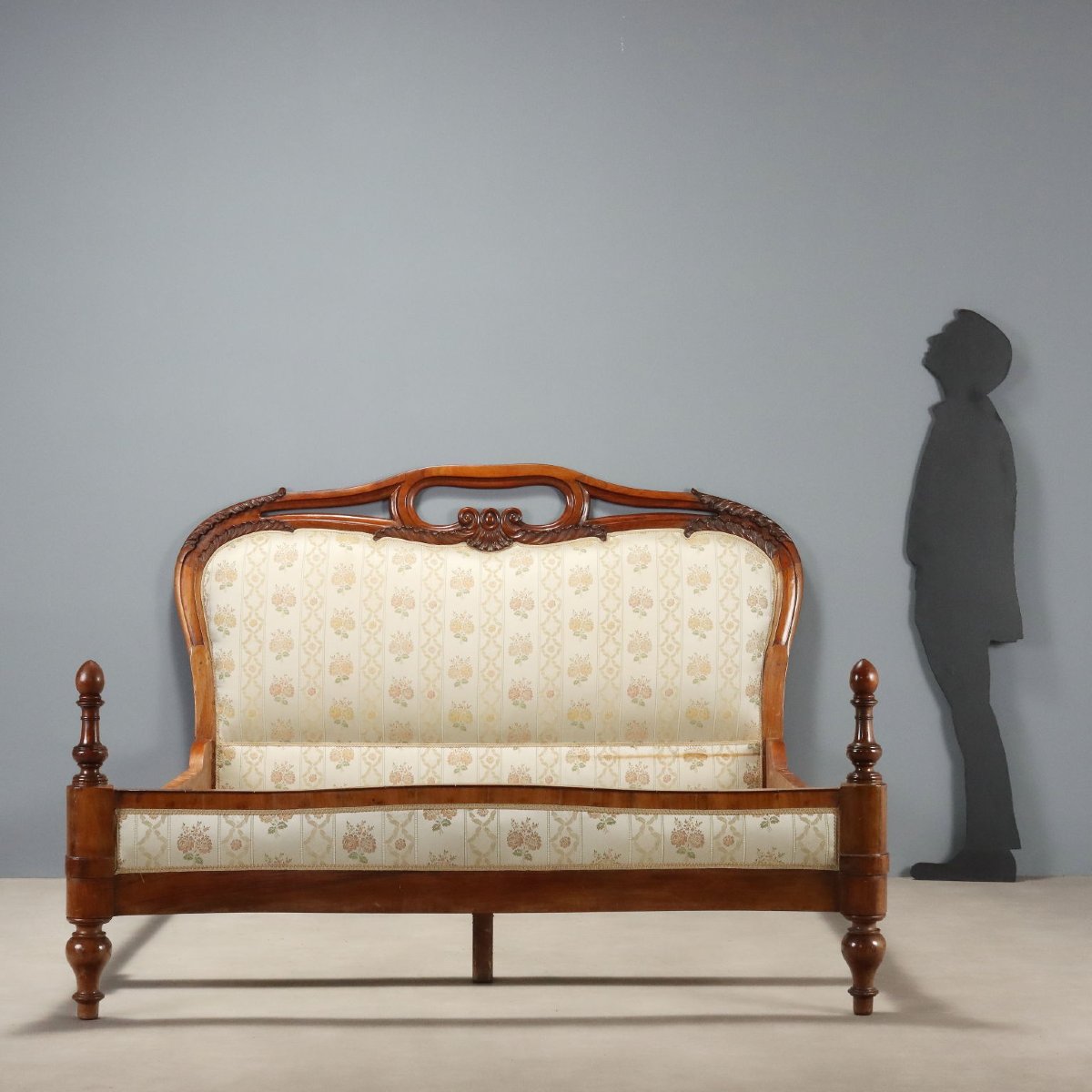 Letto Matrimoniale Luigi Filippo in Mogano Italia Secondo Quarto XIX Secolo-photo-2