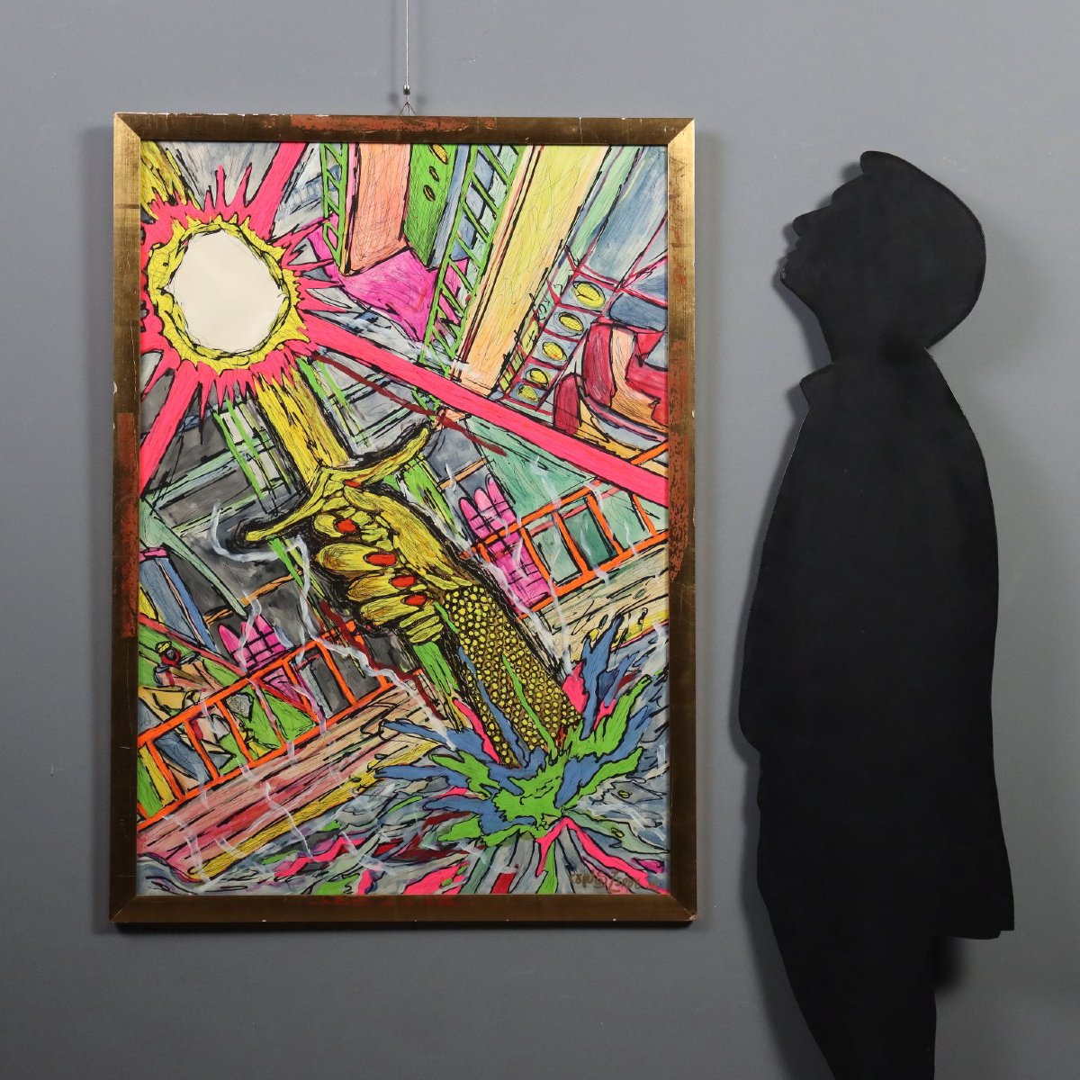 Dipinto Contemporaneo Carlos Zerpa Acrilico su Cartone Italia 1985-photo-2