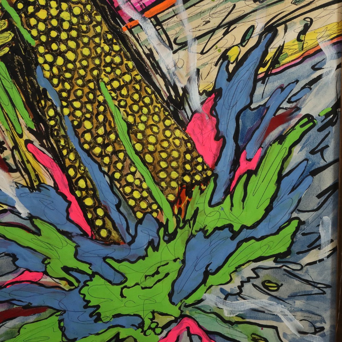 Dipinto Contemporaneo Carlos Zerpa Acrilico su Cartone Italia 1985-photo-2