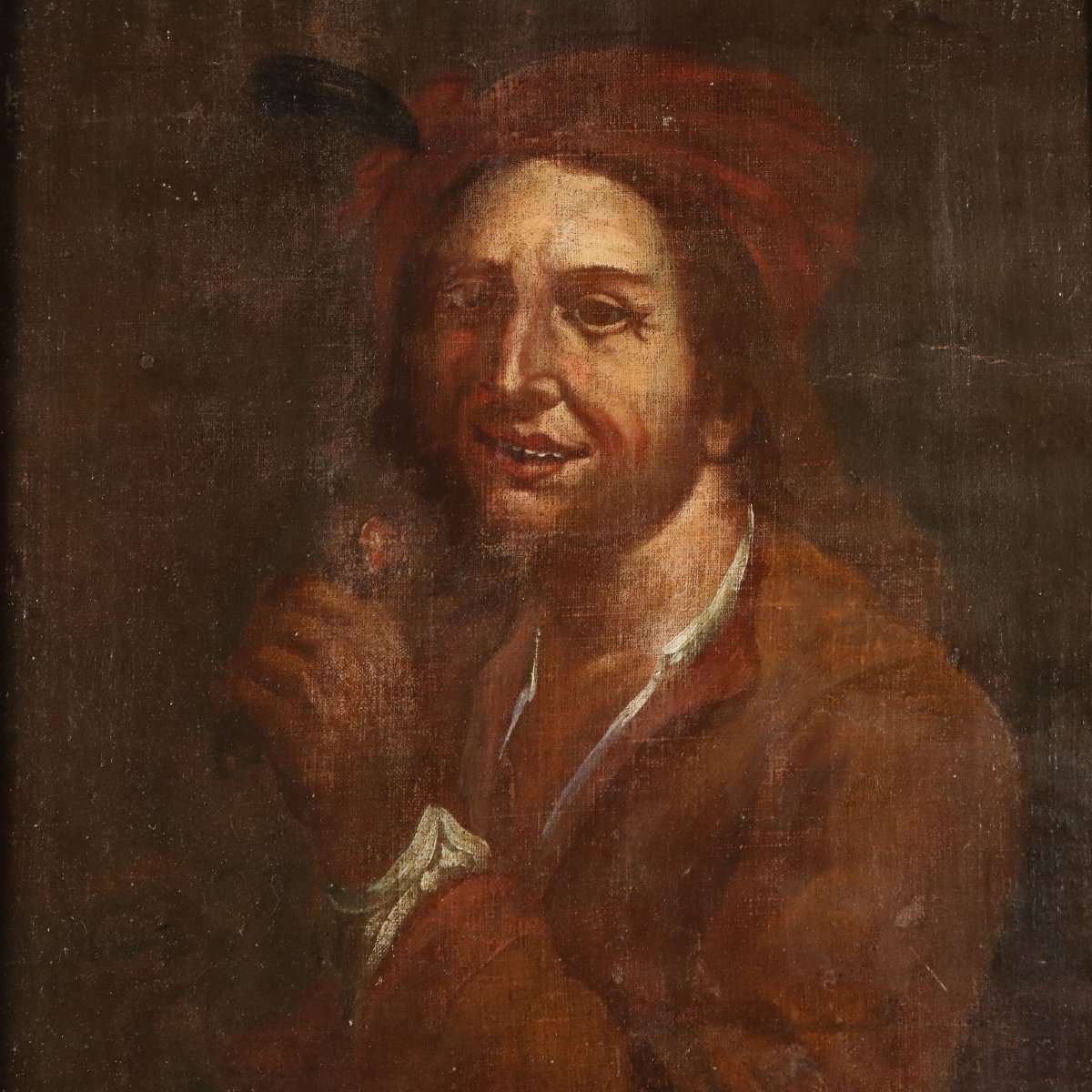 Dipinto Antico Scuola di Giacomo Francesco Cipper Figura Maschile 700-photo-3