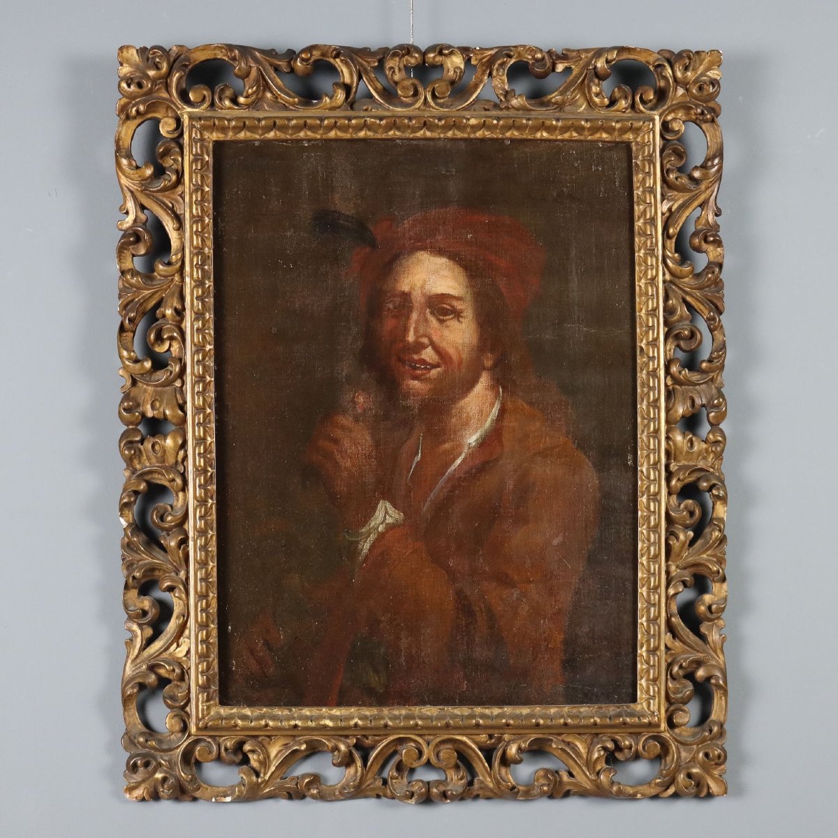 Dipinto Antico Scuola di Giacomo Francesco Cipper Figura Maschile 700