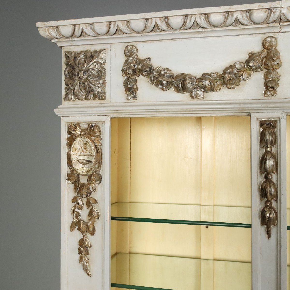 Credenza Doppio Corpo in Abete Laccato - Italia XIX Secolo Italia, metà XIX Secolo-photo-3