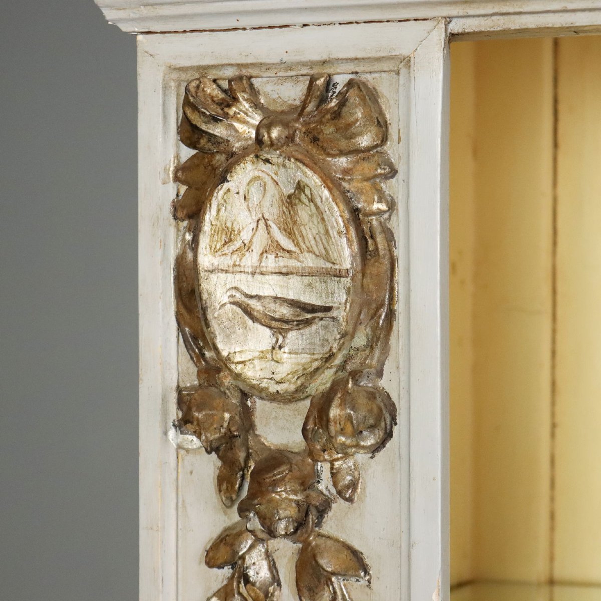 Credenza Doppio Corpo in Abete Laccato - Italia XIX Secolo Italia, metà XIX Secolo-photo-3