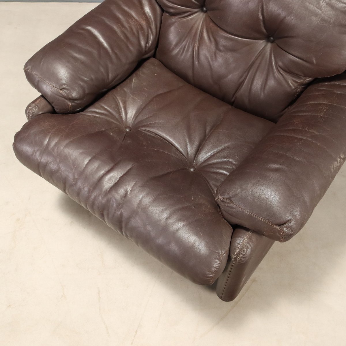 Poltrone Coronado Design Afra e Tobia Scarpa per B&B Marrone Anni 70 Originali-photo-3