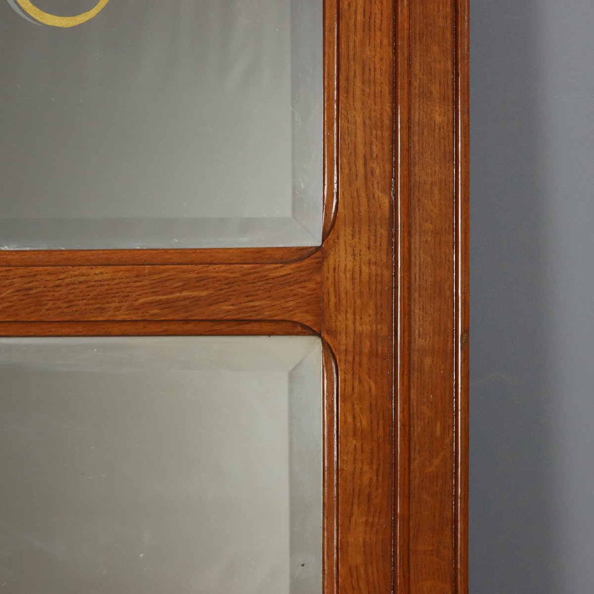 Grande Specchiera Liberty in Rovere Intagliato Italia XX Secolo Originale-photo-4