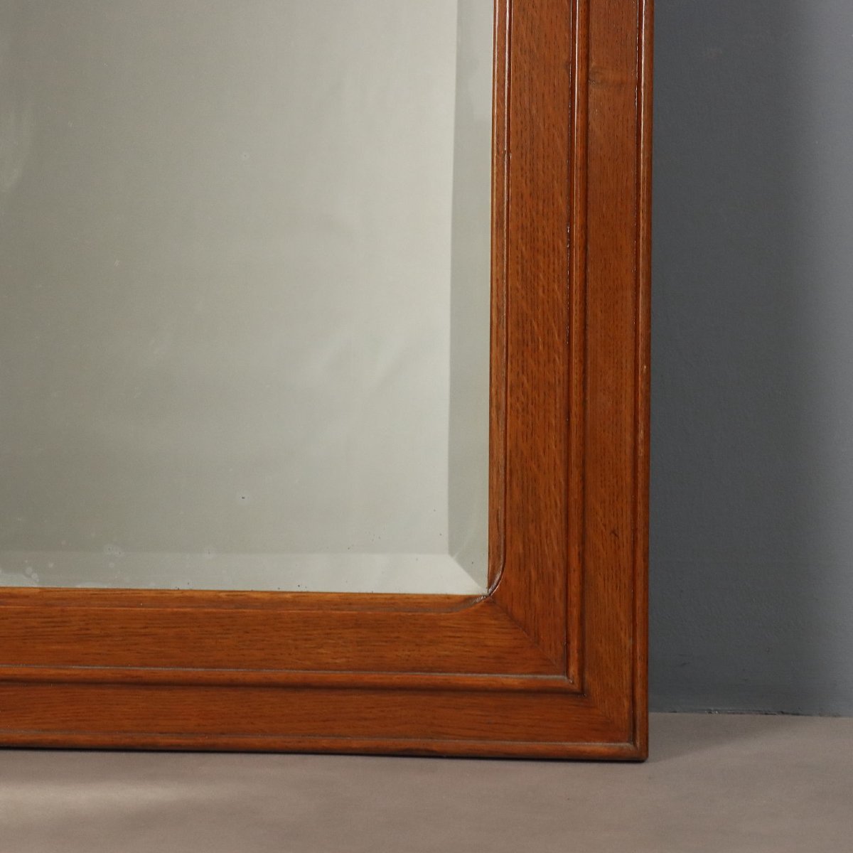 Grande Specchiera Liberty in Rovere Intagliato Italia XX Secolo Originale-photo-6
