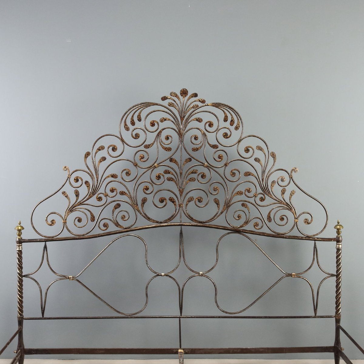 Letto Matrimoniale Antico Ferro Battuto Genova XVIII Secolo Originale-photo-4