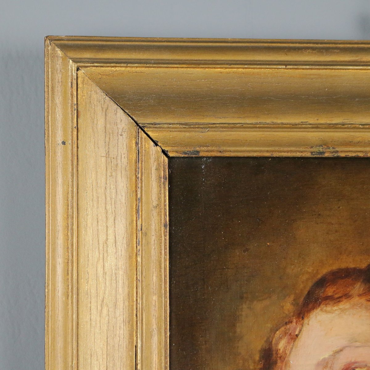 Ritratto di Maria Maddalena Seguace di Van Dyck Olio su Tavola '700 Originale-photo-4