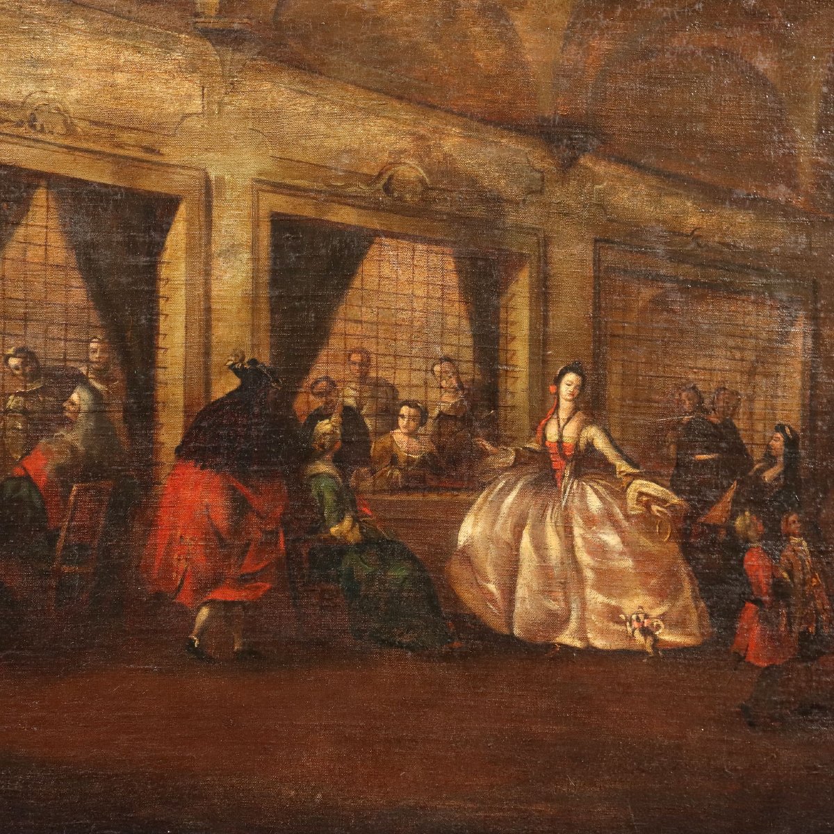 Francesco Guardi Il Parlatorio delle Monache di San Zaccaria Copia XIX Secolo-photo-3