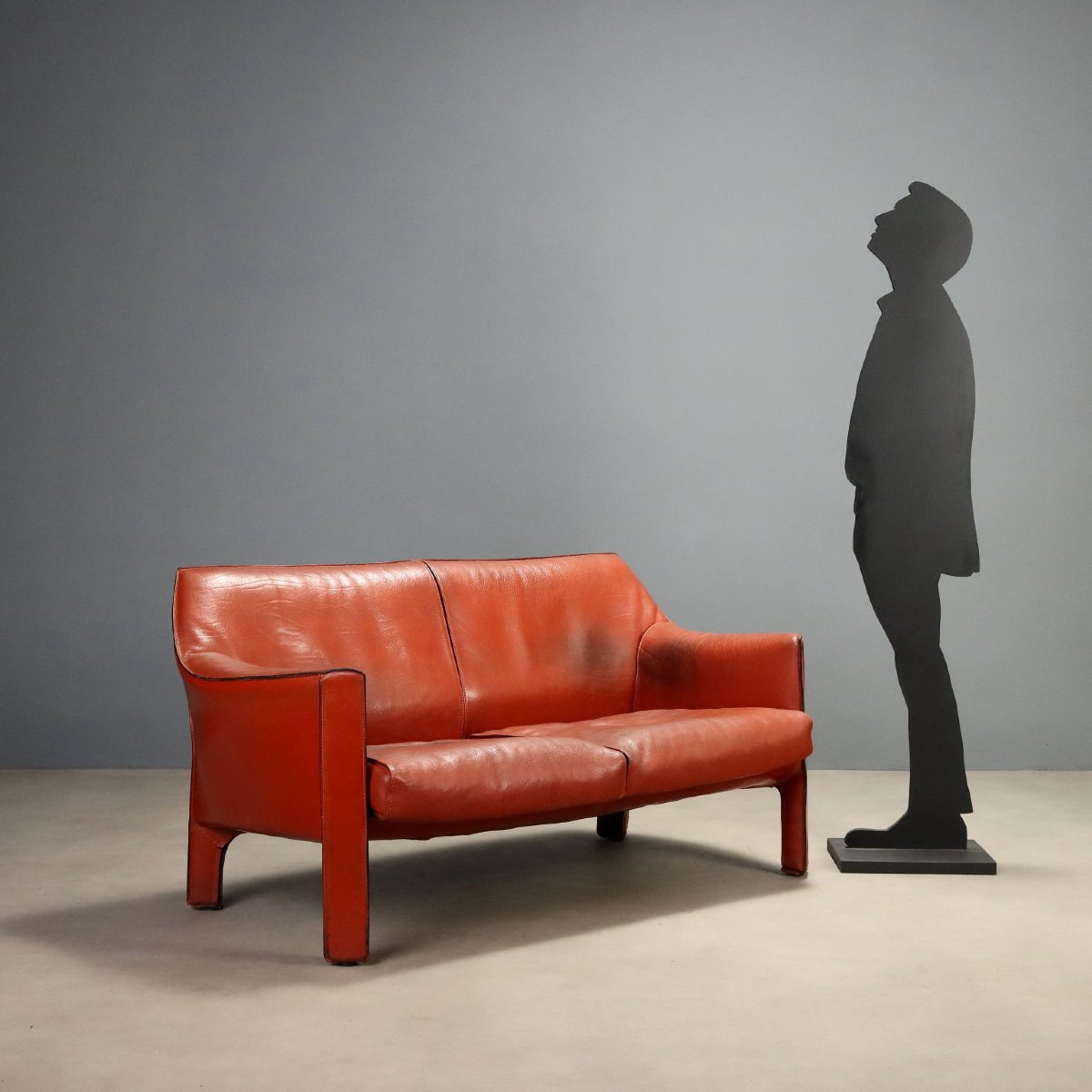 Divano Cassina CAB 415 Vintage Design Mario Bellini Anni 80 Originale-photo-3