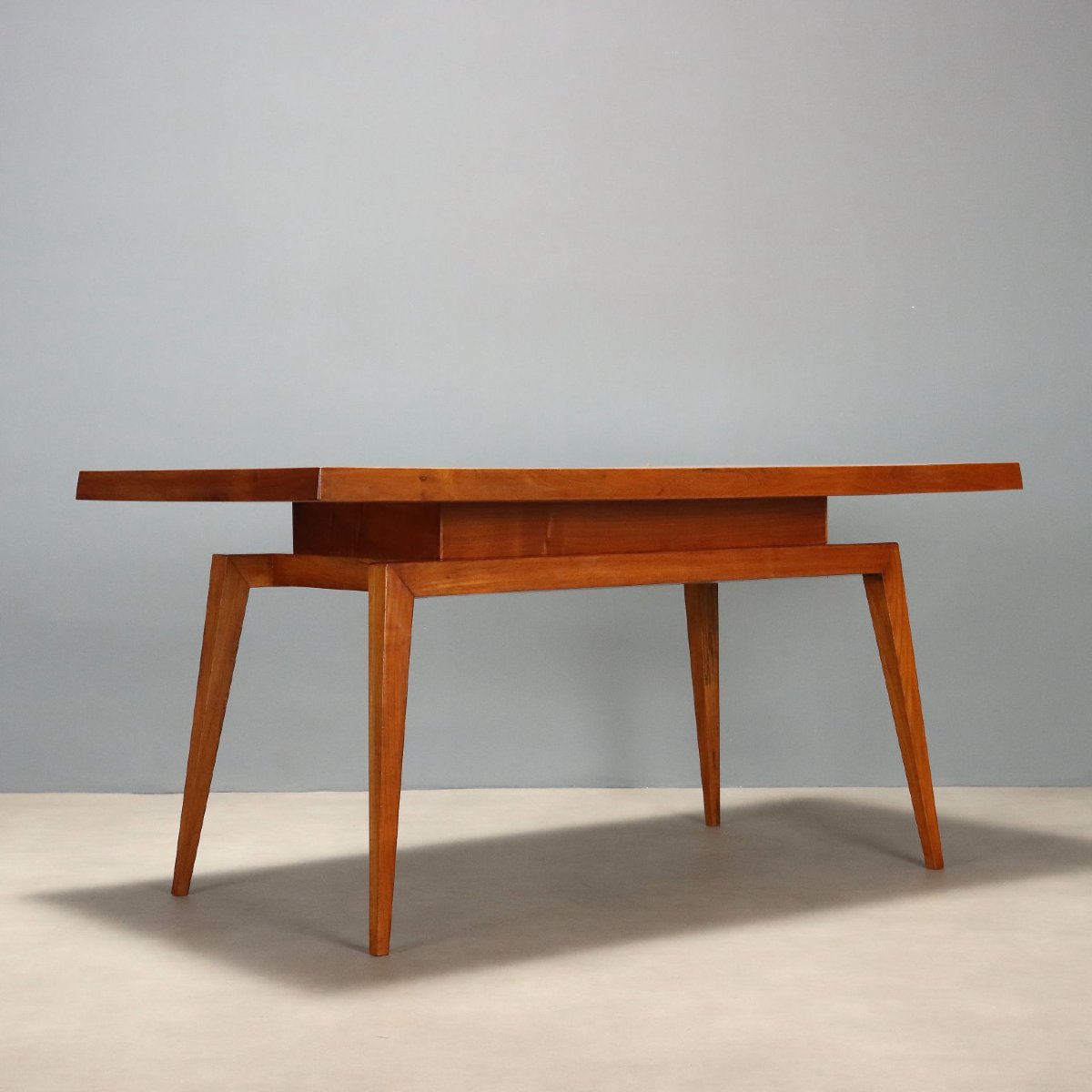 Tavolo Vintage Rovere Piano in Formica Rosa Italia Design Anni 60 Originale-photo-3