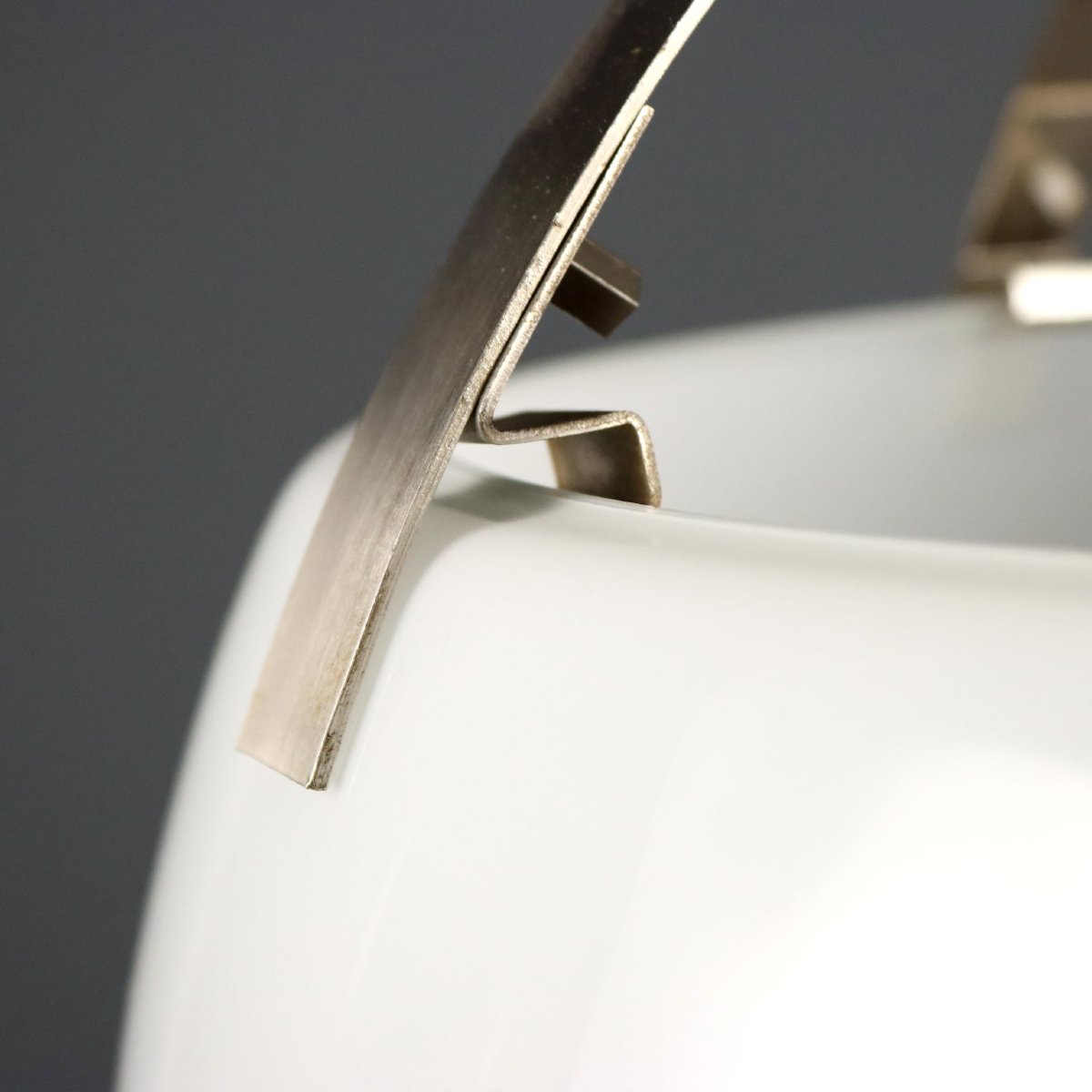 Lampadario Omega Design Vico Magistretti per Artemide Bianca Anni 50 Originale-photo-4