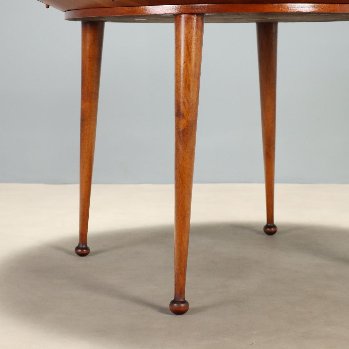 Tavolo Vintage Faggio Impiallacciato a Scacchiera Design Anni 50 Originale-photo-5