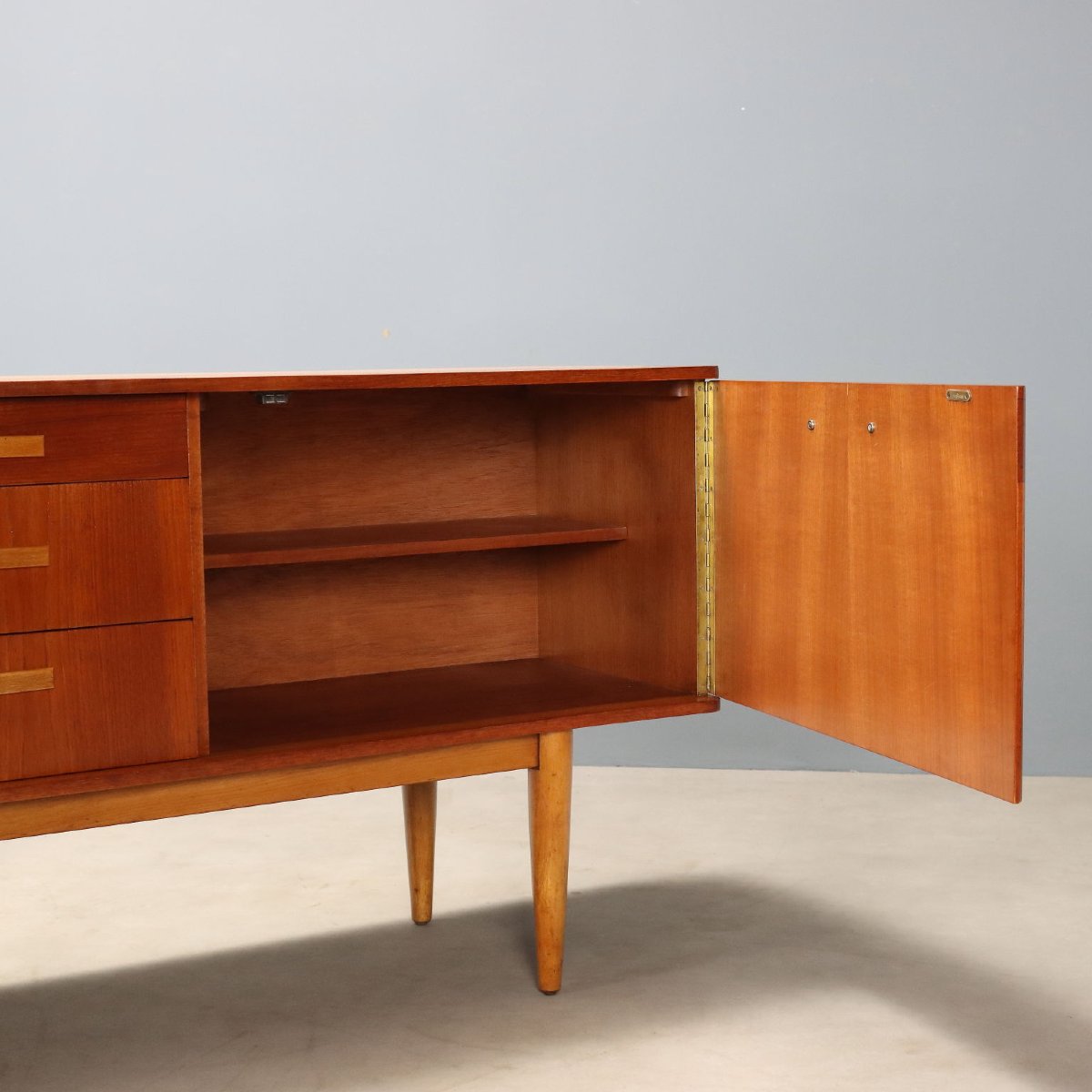 Sideboard Vintage Teak Design Inglese Anni 60 Restaurato-photo-5