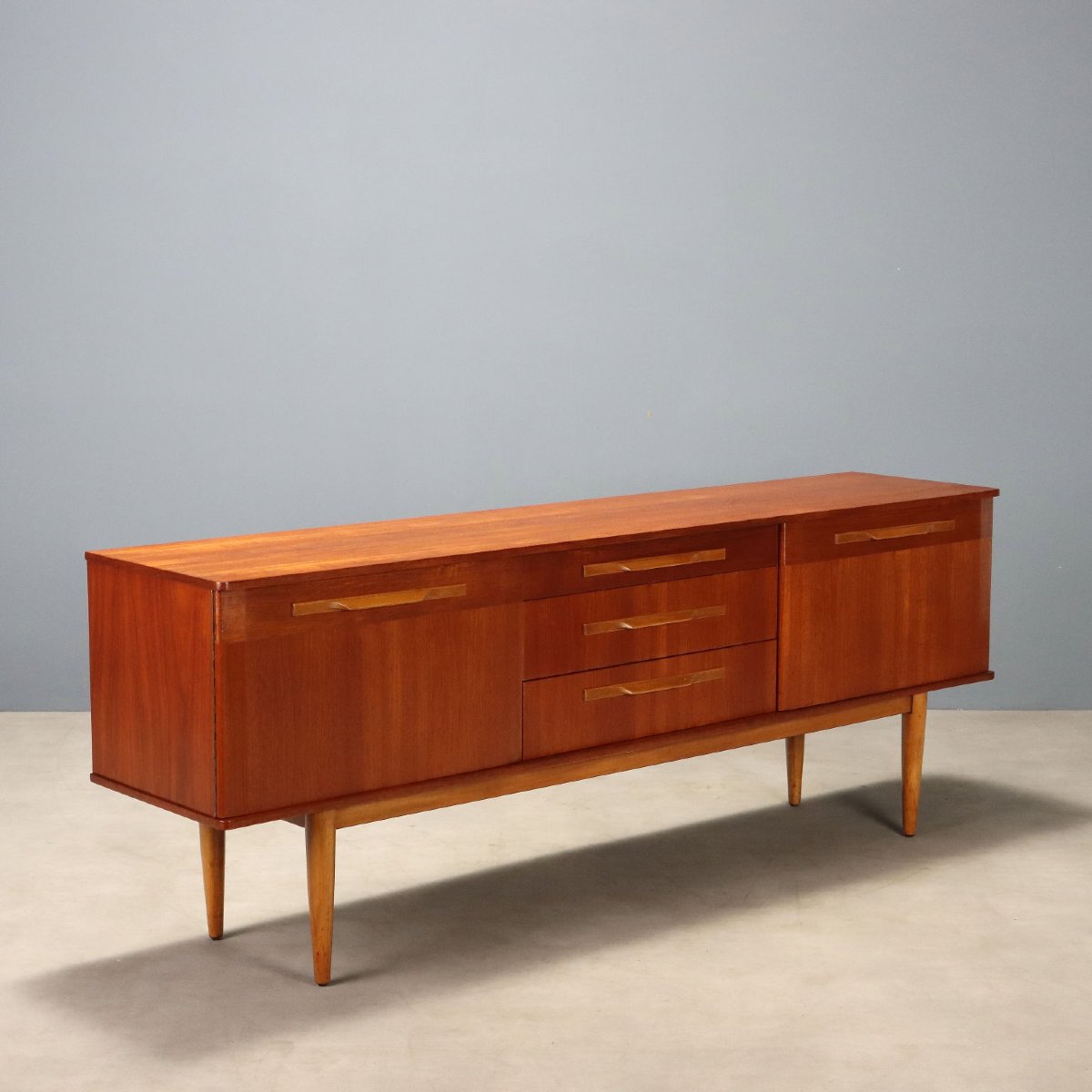 Sideboard Vintage Teak Design Inglese Anni 60 Restaurato