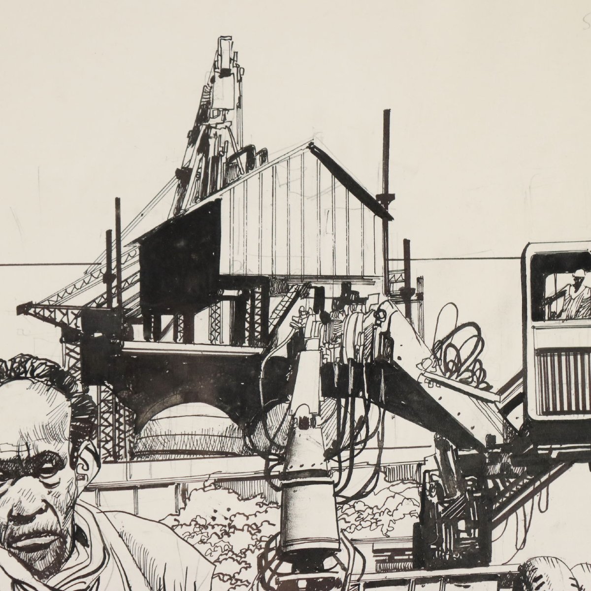 Sergio Toppi Tavola Illustrata Quadro China su Carta Firmato Originale-photo-4