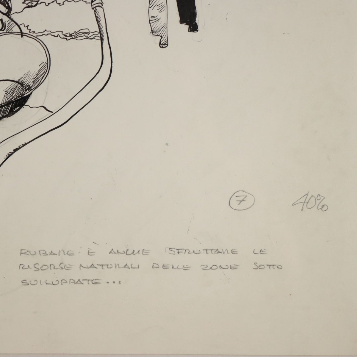 Sergio Toppi Tavola Illustrata Quadro China su Carta Firmato Originale-photo-2