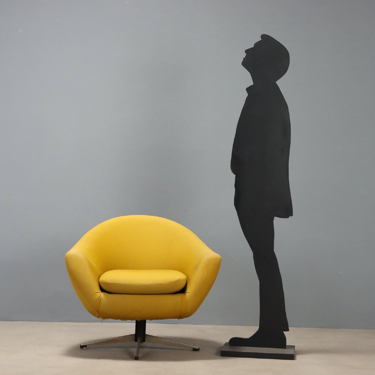 Poltrone Design Carl Eric Klote per Overman MFG Gialle Svezia Anni 60 Originali-photo-2