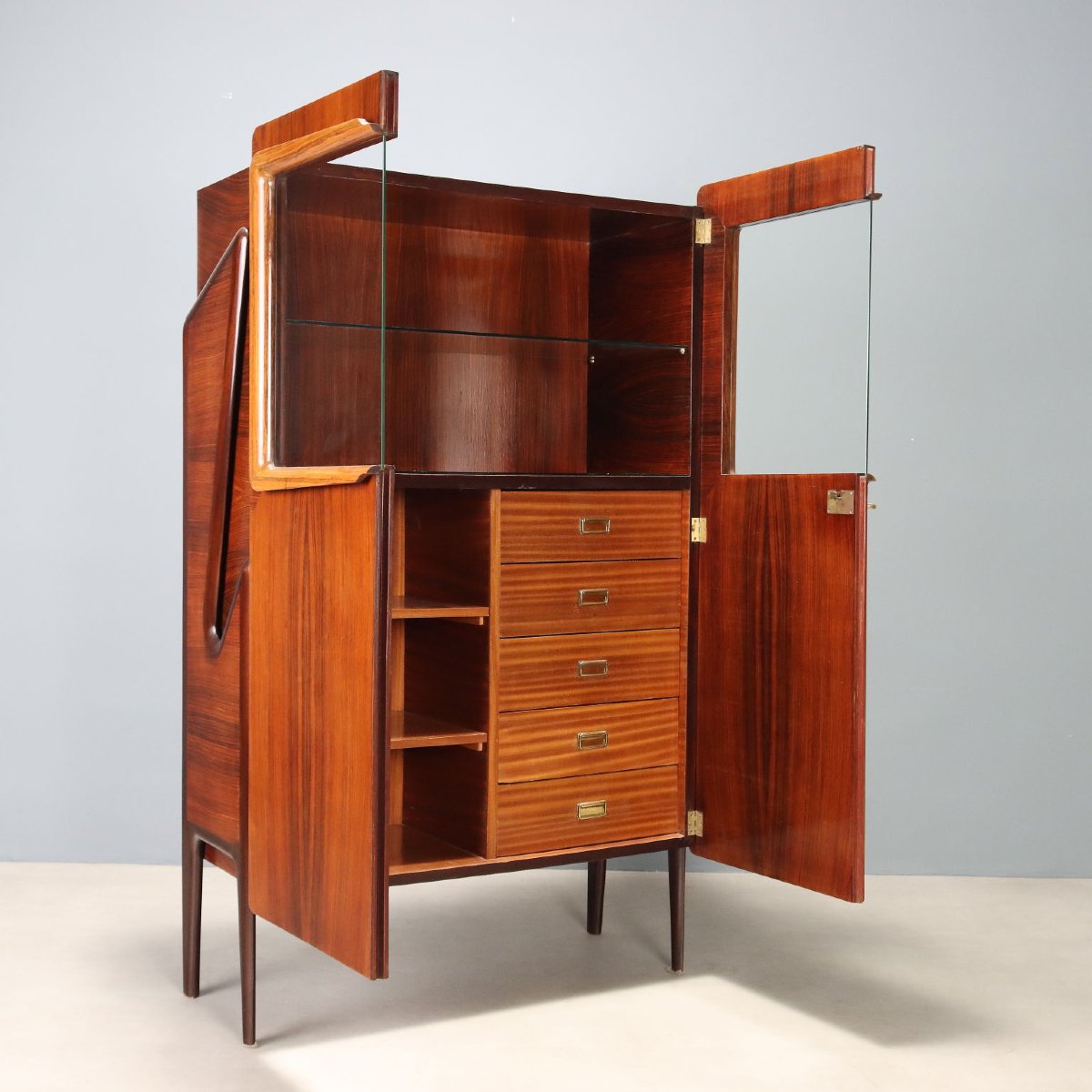 Mobile Sala Vintage Design Ico Parisi Manifattura F.lli Rizzi Anni 50 Originale-photo-7