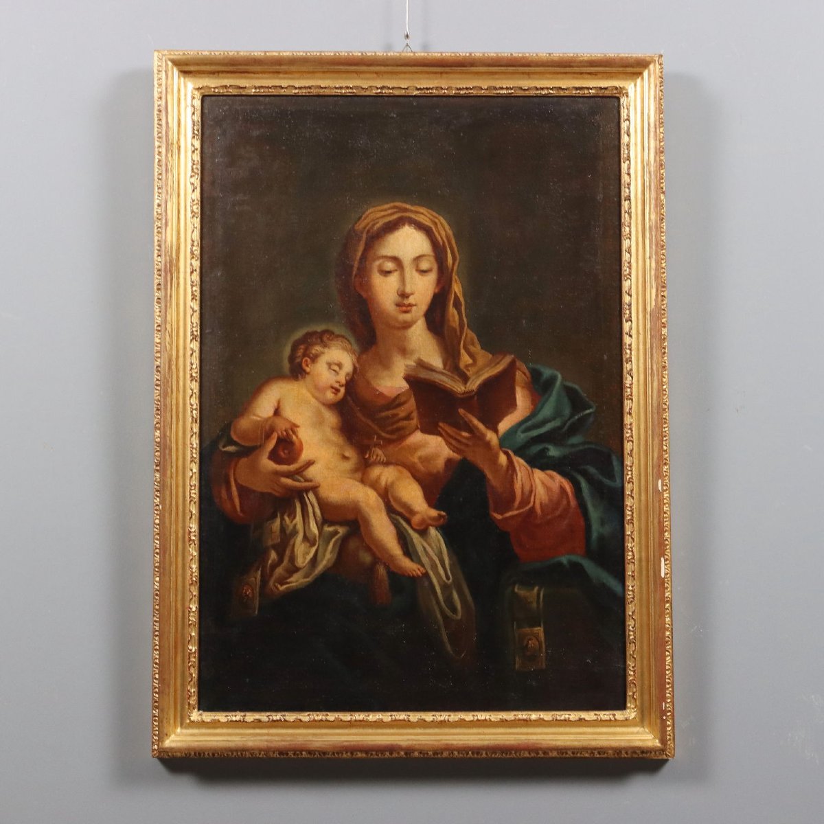 Dipinto Antico Copia da Francesco Trevisani Madonna Leggente '700 
