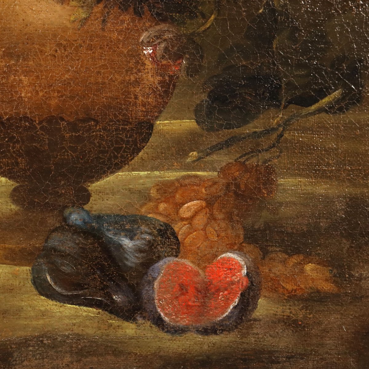 Dipinto Antico Natura Morta con Fiori Olio su Tela Italia XVIII Secolo Originale-photo-4