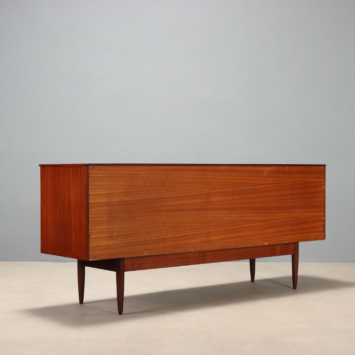 Sideboard Vintage Inglese Teak Cassetti Anta a Ribalta Design Anni 60 Originale-photo-7