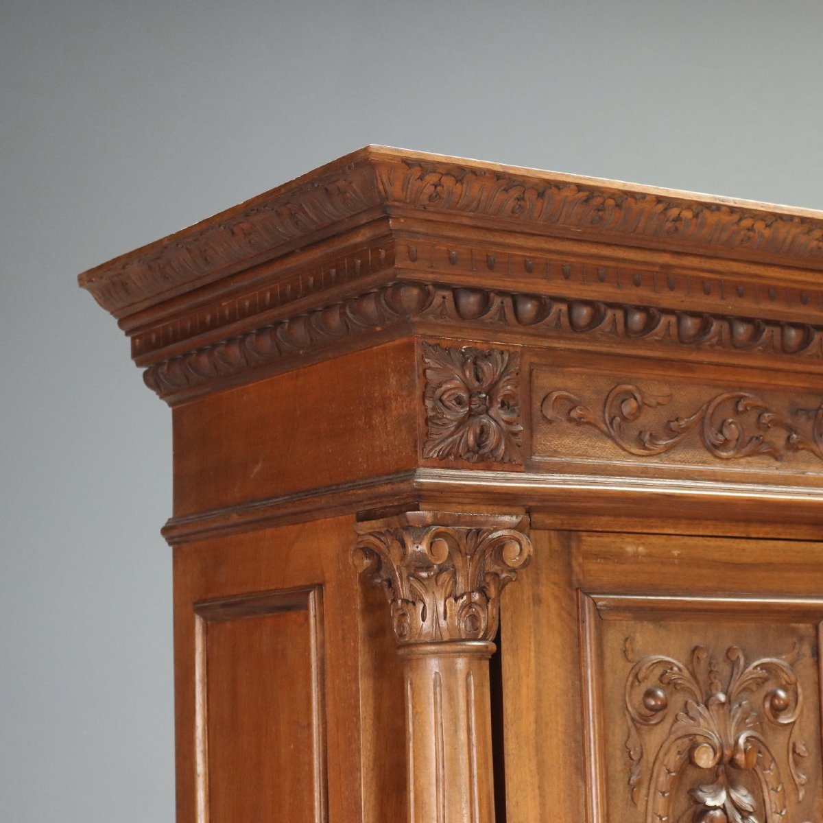 Credenza Neobarocca in Noce Italia Fine XIX Secolo-photo-4