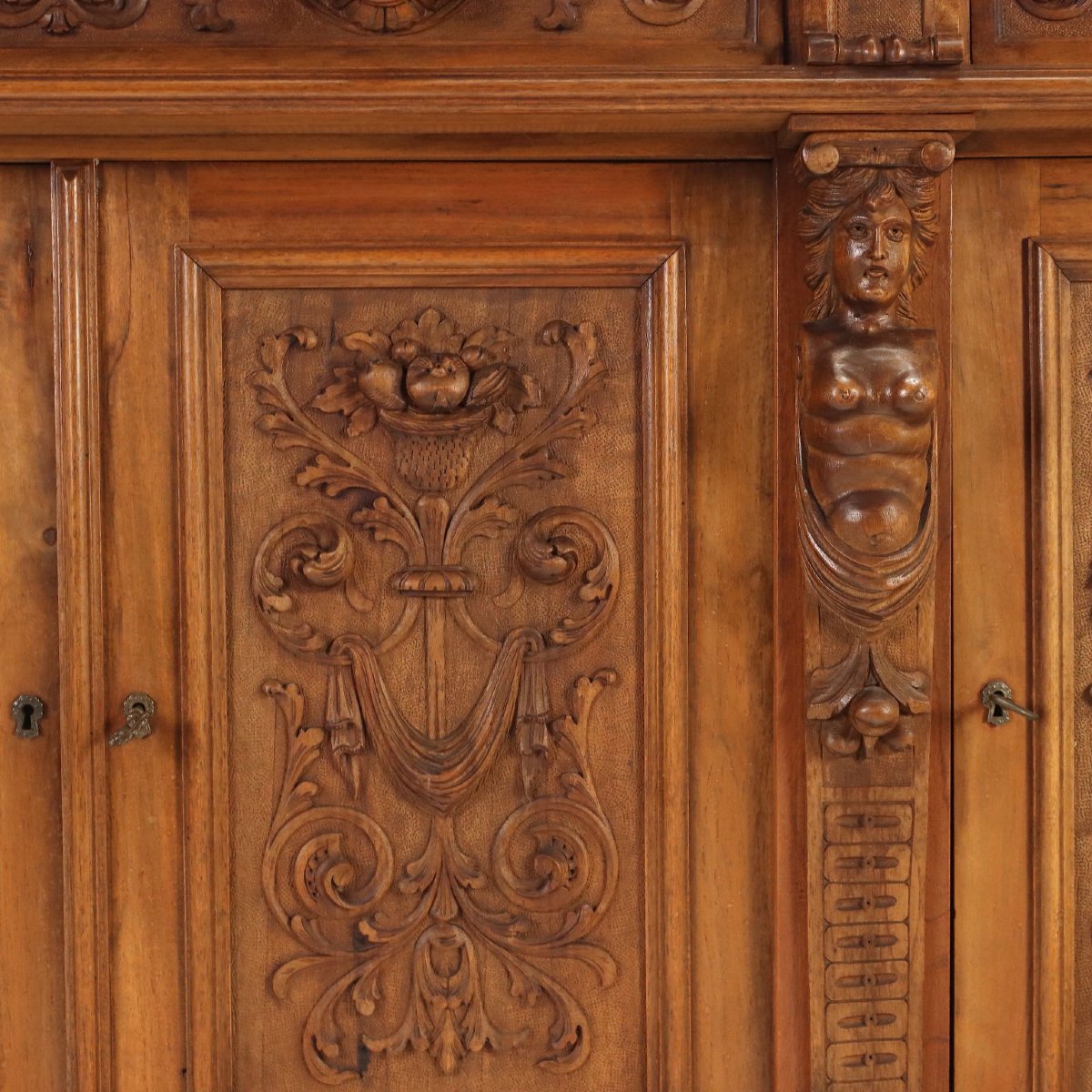 Credenza Neobarocca in Noce Italia Fine XIX Secolo-photo-5
