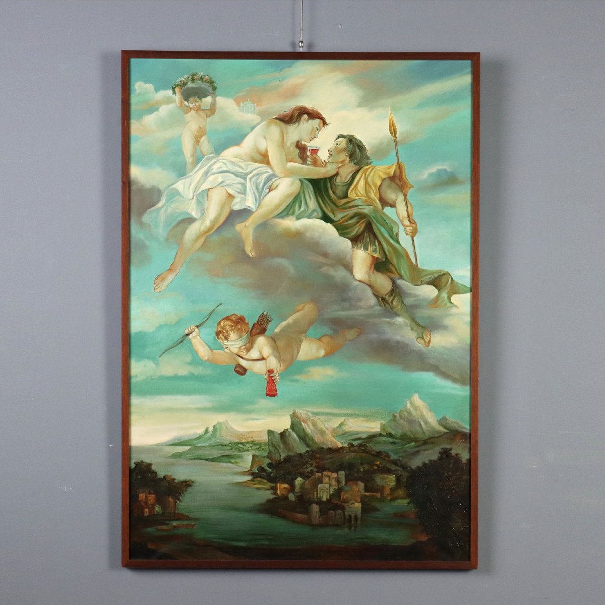 Dipinto Contemporaneo Firmato A. Cappuccio Omaggio a Davide Campari