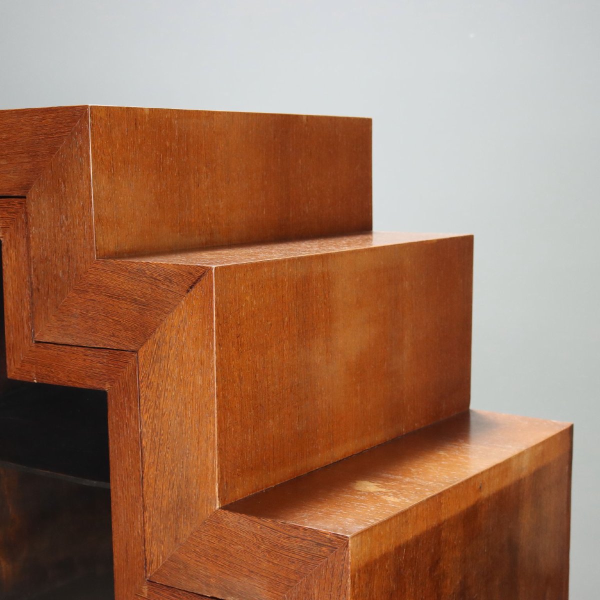 Mobile Espositore Vintage Legno Esotico con Vetrine Design Anni 80 Originale-photo-4