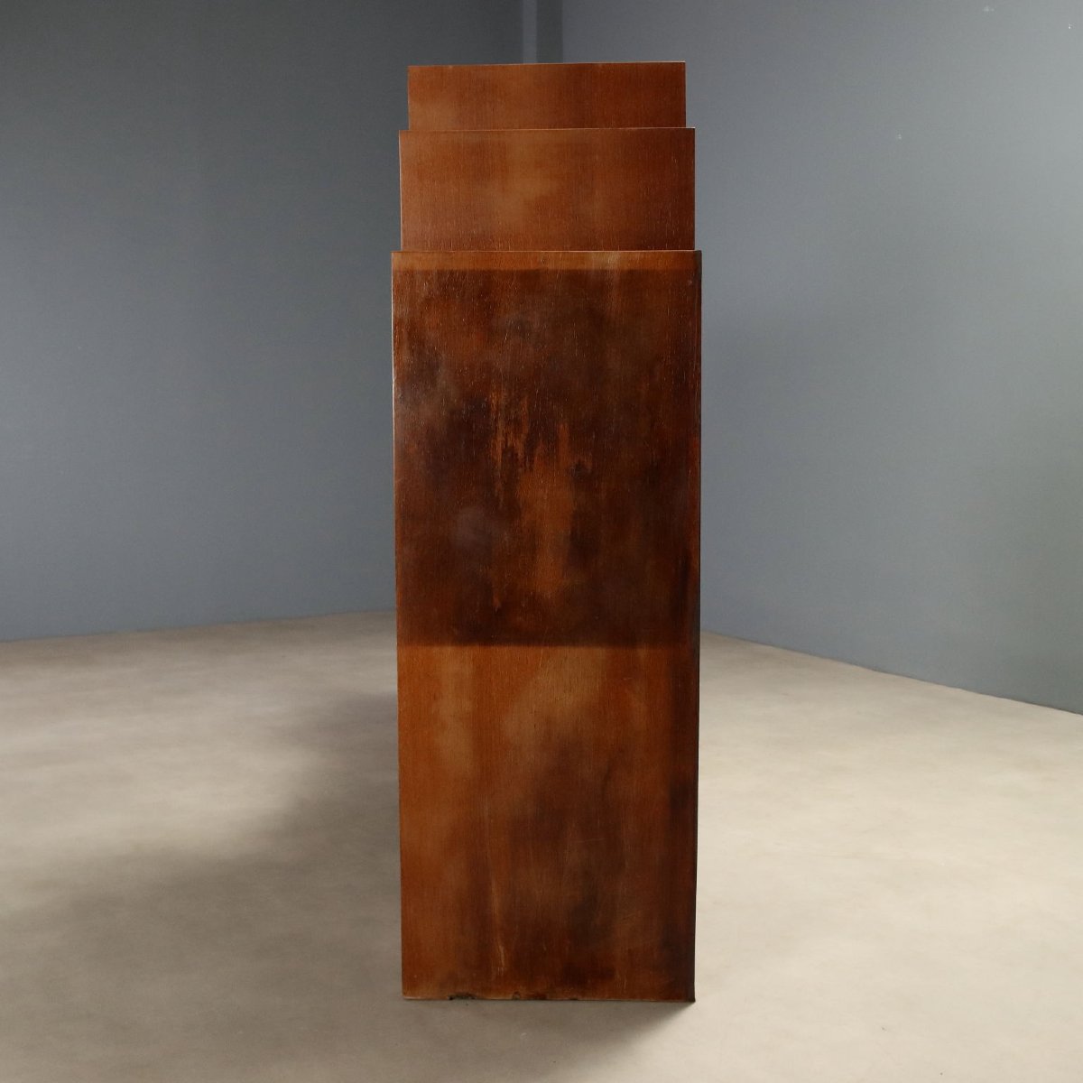 Mobile Espositore Vintage Legno Esotico con Vetrine Design Anni 80 Originale-photo-1