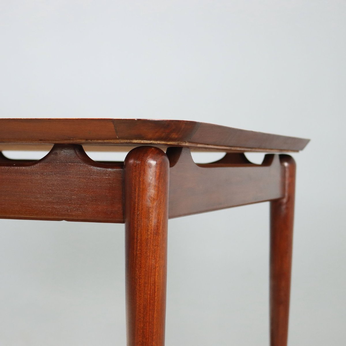 Tavolo da Pranzo Vintage Teak Piano in Vetro Italia Design Anni 50-60 Originale-photo-1