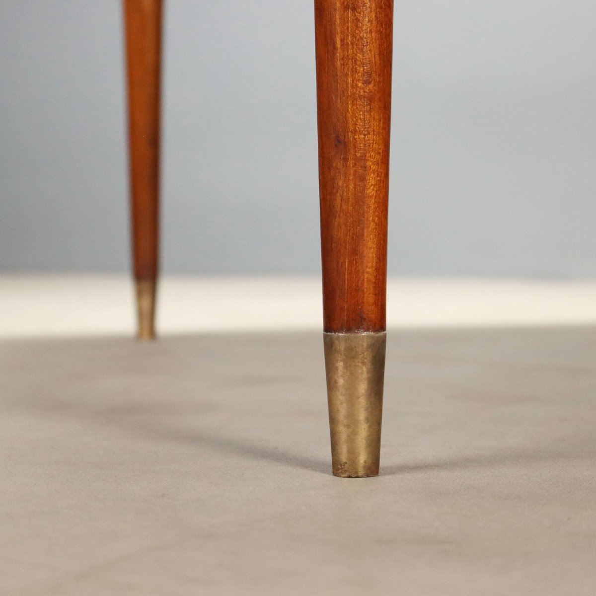 Tavolo da Pranzo Vintage Teak Piano in Vetro Italia Design Anni 50-60 Originale-photo-4