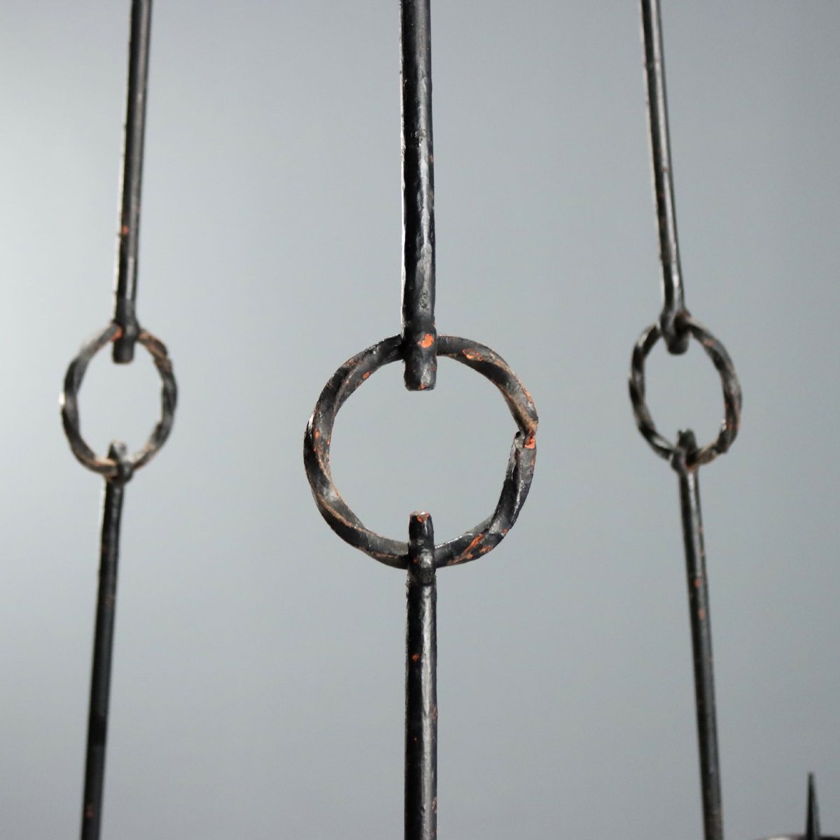 Lampadario in Ferro Battuto di Alberto Gerardi Italia Inizio XIX Secolo-photo-4