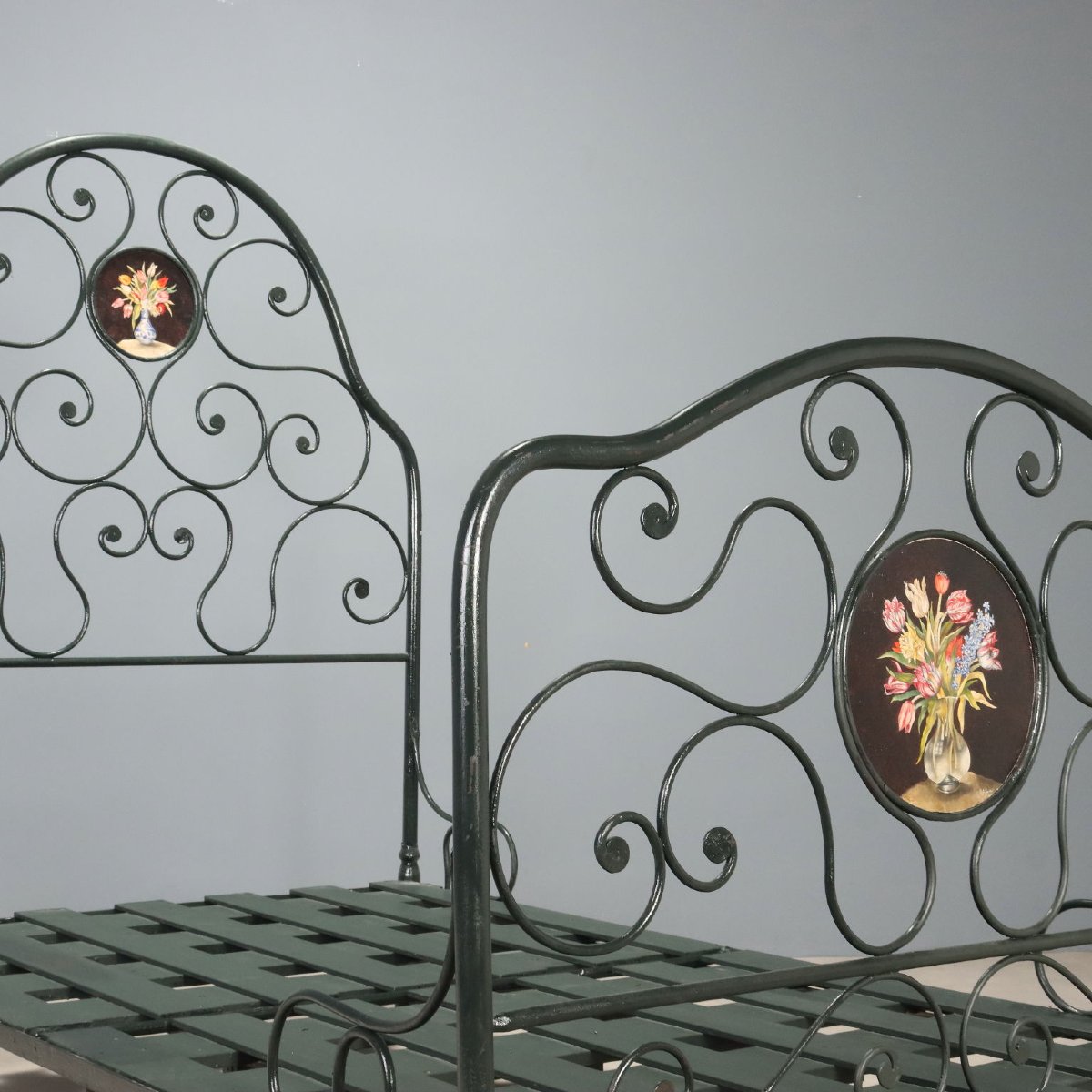 Letto Singolo in Ferro Battuto Italia Metà XIX Secolo-photo-3