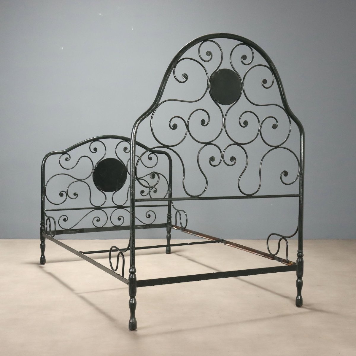 Letto Singolo in Ferro Battuto Italia Metà XIX Secolo-photo-3