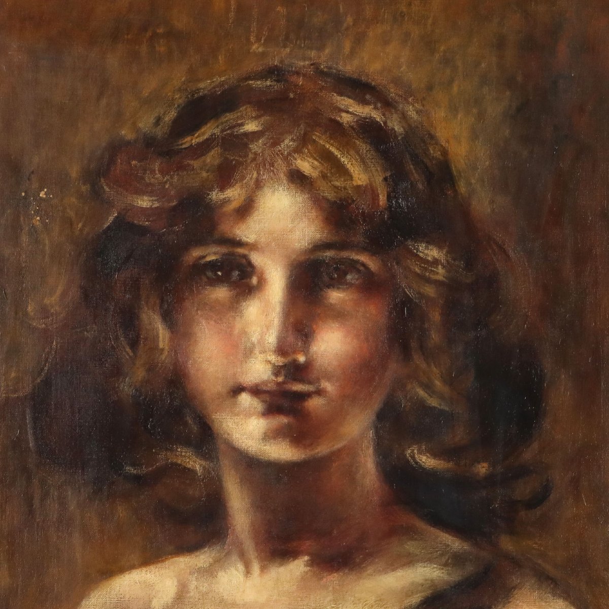 Dipinto Antico Firmato Luigi Conconi Olio su Tela Italia XIX Secolo-photo-4