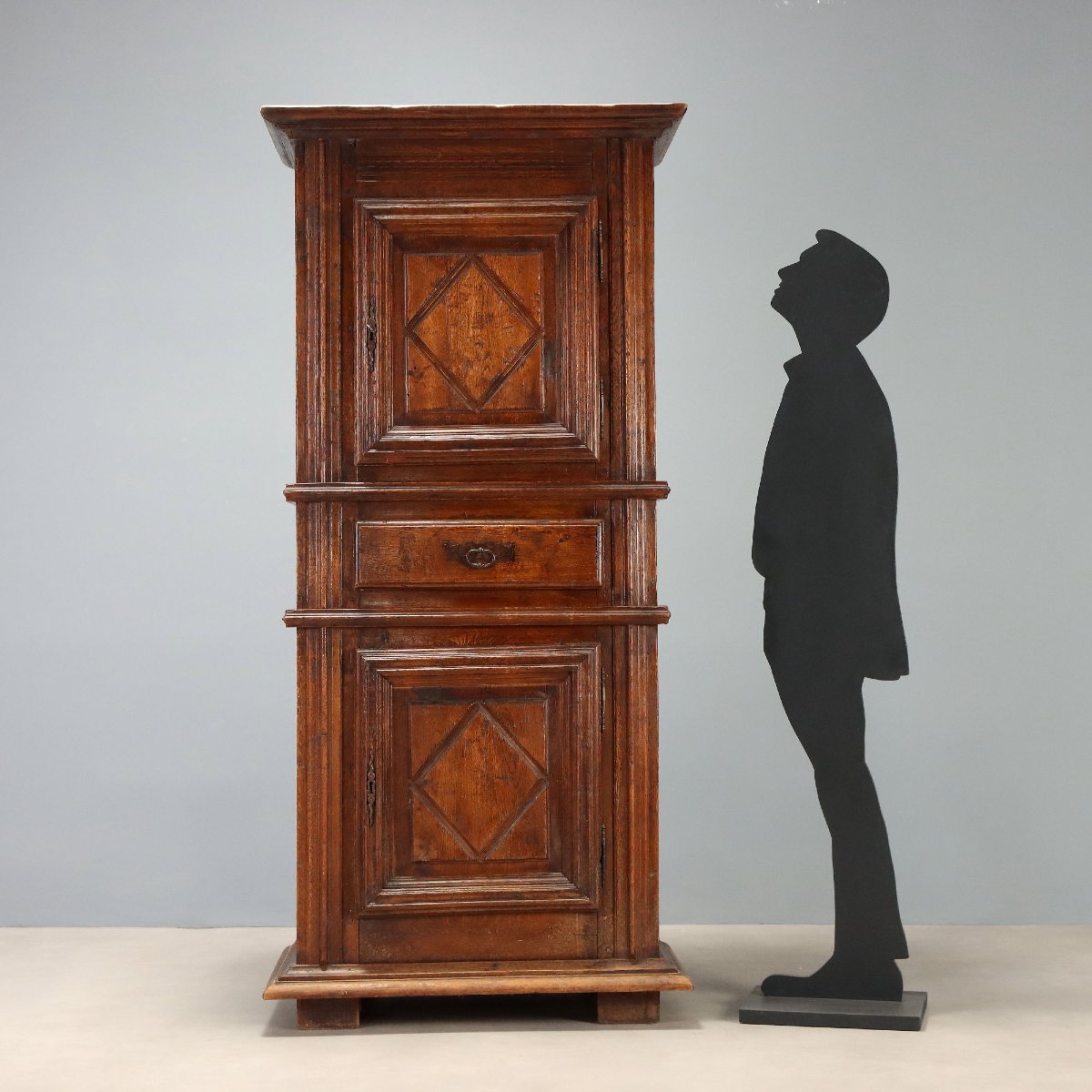 Credenza in Stile Barocco in Rovere con Cassaforte Italia Fine XIX Secolo-photo-2