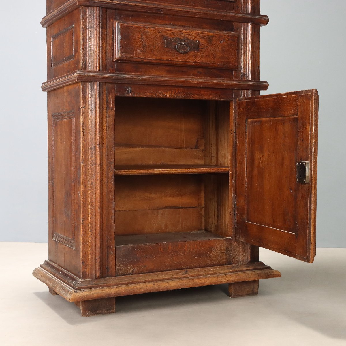 Credenza in Stile Barocco in Rovere con Cassaforte Italia Fine XIX Secolo-photo-4