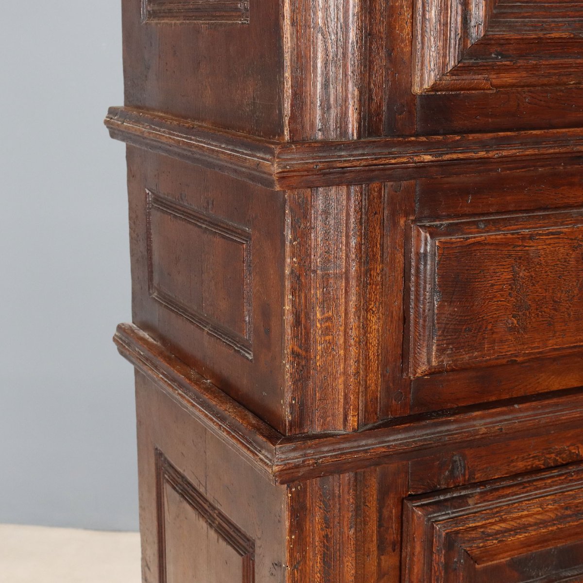 Credenza in Stile Barocco in Rovere con Cassaforte Italia Fine XIX Secolo-photo-1