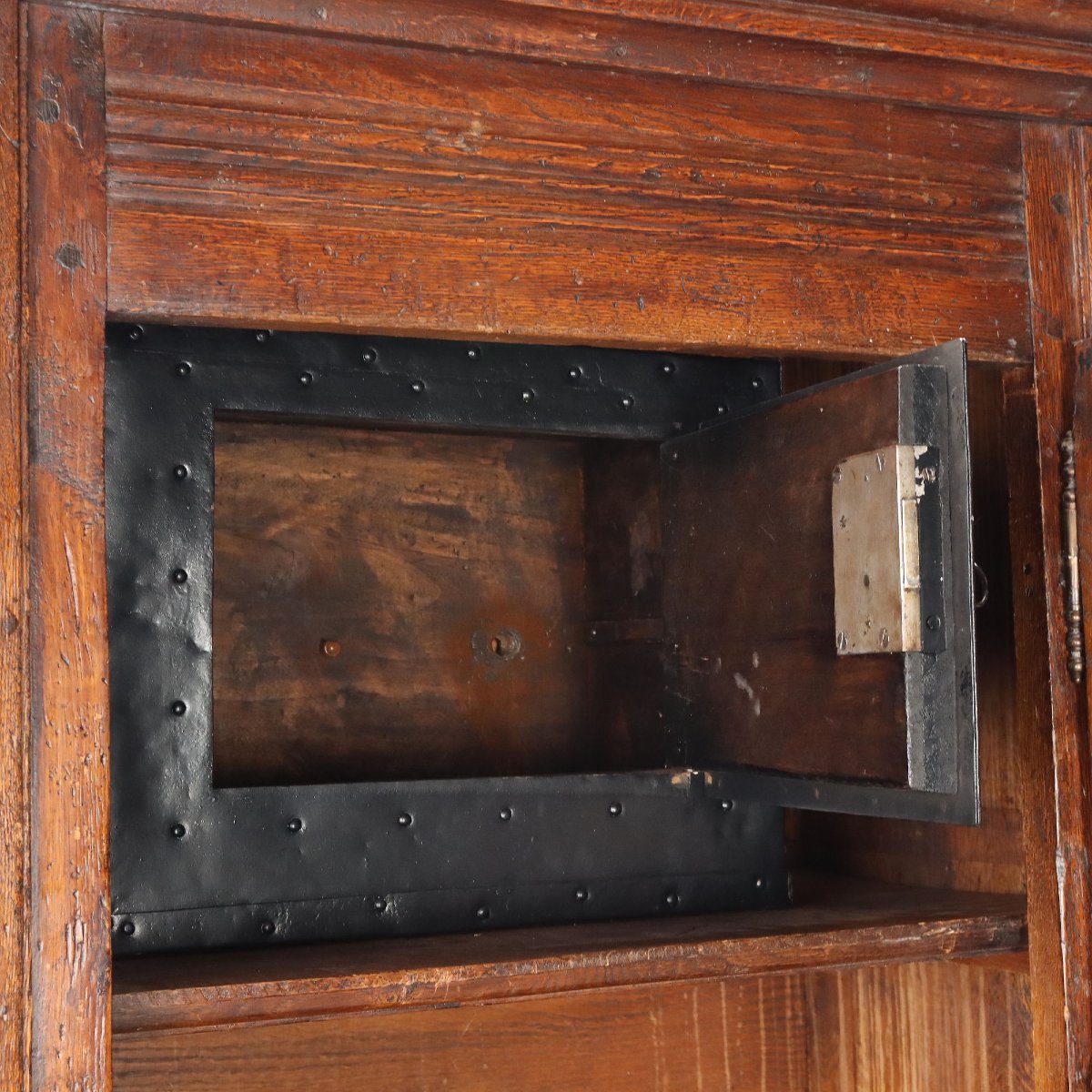 Credenza in Stile Barocco in Rovere con Cassaforte Italia Fine XIX Secolo-photo-4