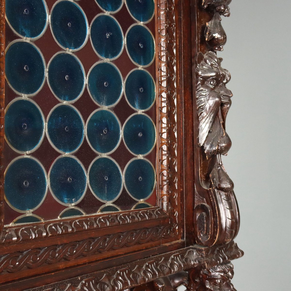 Credenza Neo Barocca in Noce Intagliata Italia Fine XIX Secolo-photo-7