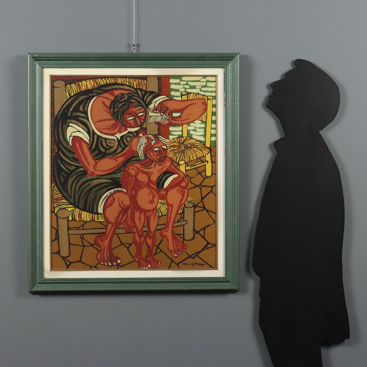 Madre con Bambino di Giuseppe Migneco Copia Serigrafica dell'Originale-photo-2